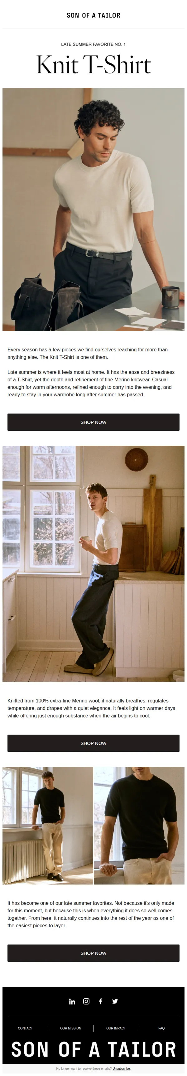 Son of a Tailor email: The Knit T-Shirt