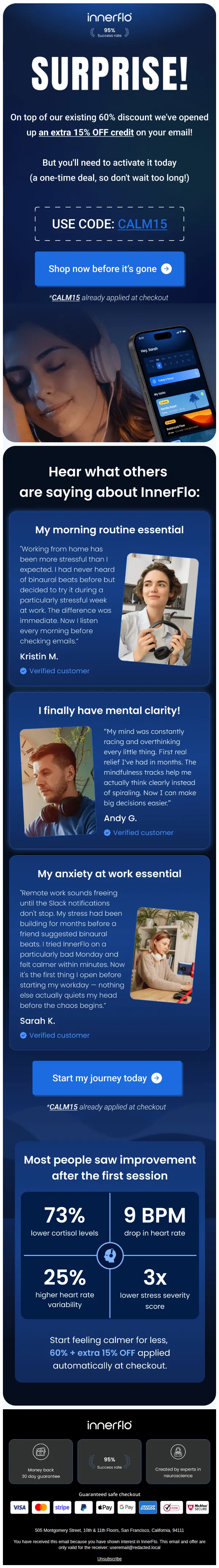 InnerFlo email: We have a surprise for you