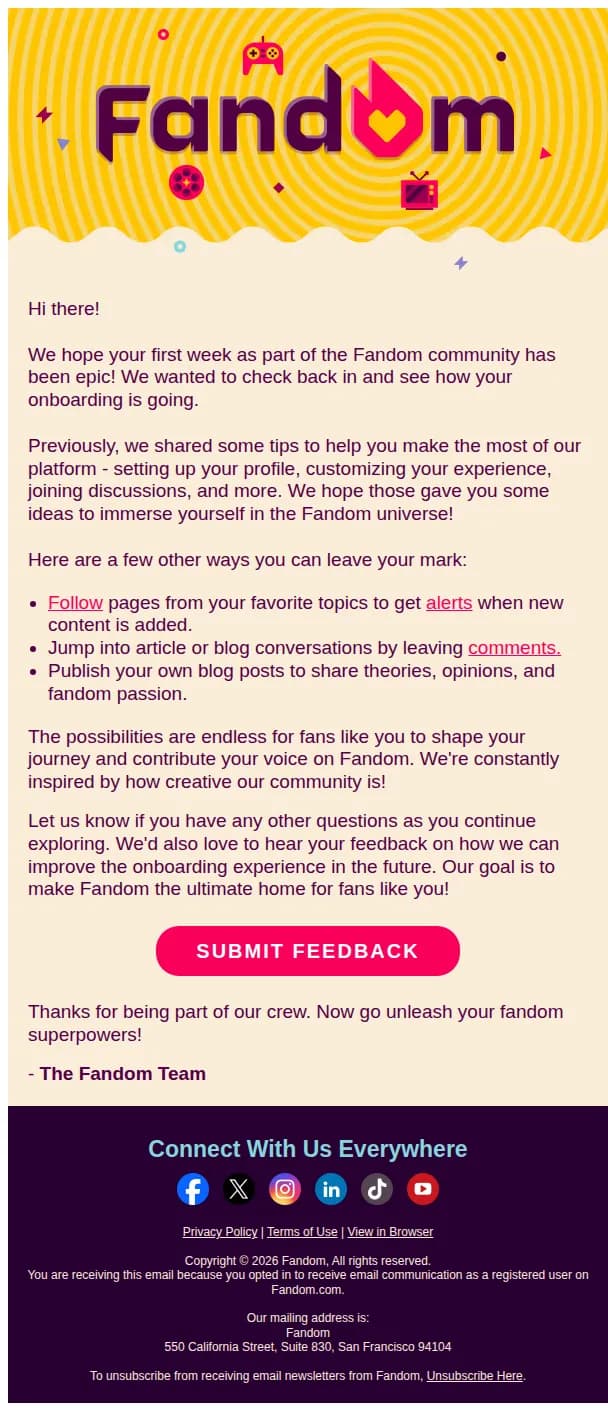 Fandom email: Unleash Your Fandom Superpowers!