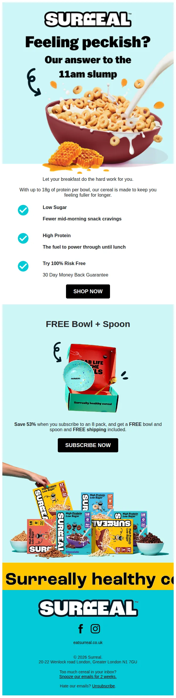 Surreal email: Feeling a bit peckish?
