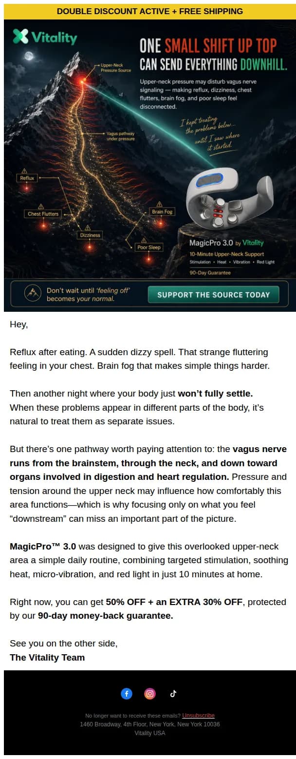 Vitality email: Reflux, dizziness, poor sleep… why together?