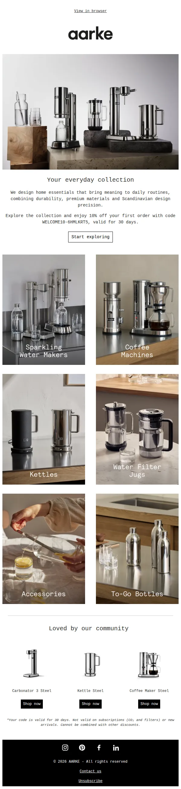 Aarke email: Meet the Aarke Collection