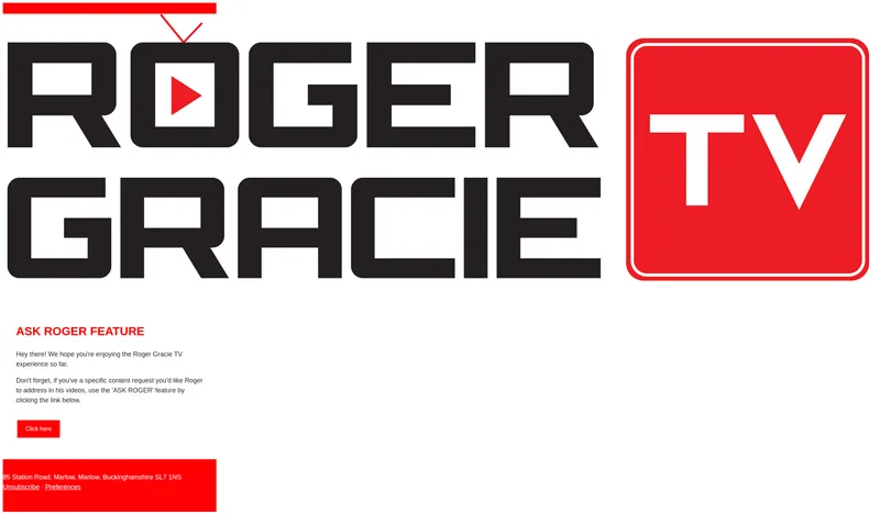 Roger Gracie TV email: Want to ask Roger a question? 📱