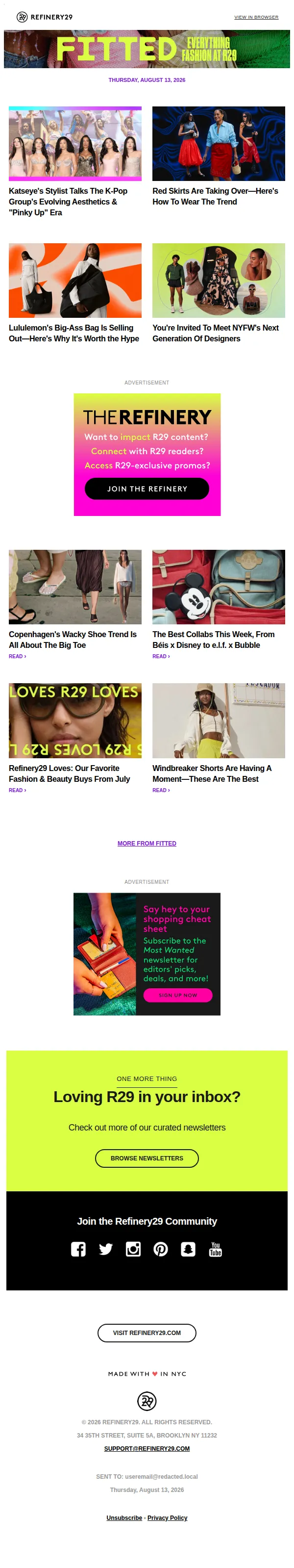 Refinery29 email: The one skirt taking office & weekend slays to the next level