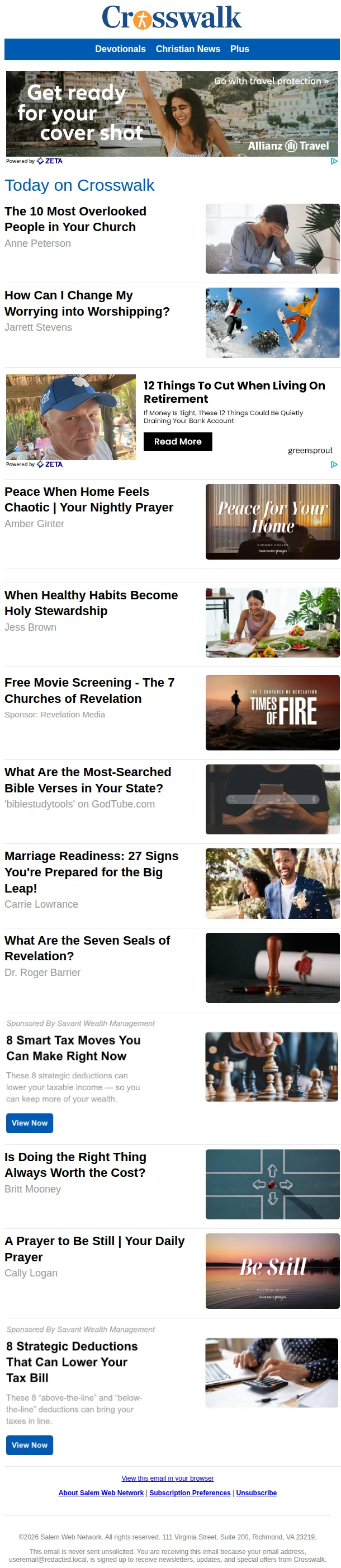 Crosswalk.com email: The 10 Most Overlooked People in Your Church