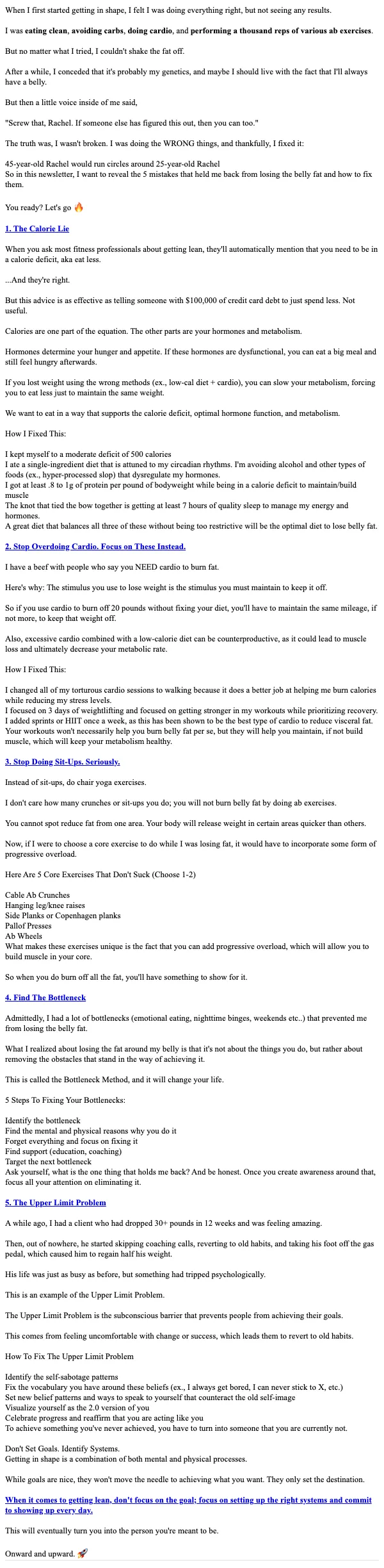 Kivo email: I Did Everything Right. I Still Had Belly Fat. Here’s Why