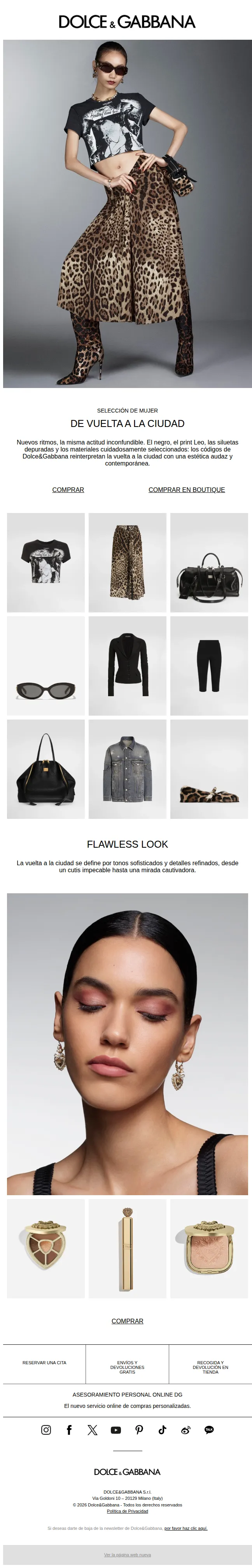 Dolce&Gabbana email: De vuelta a la ciudad