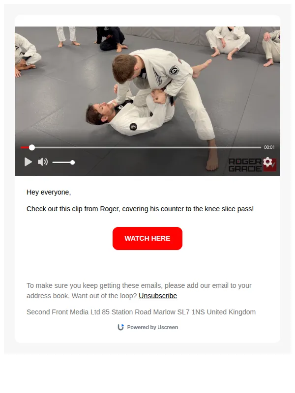 Roger Gracie TV email: FREE TECH: Roger's Knee Slice Counter