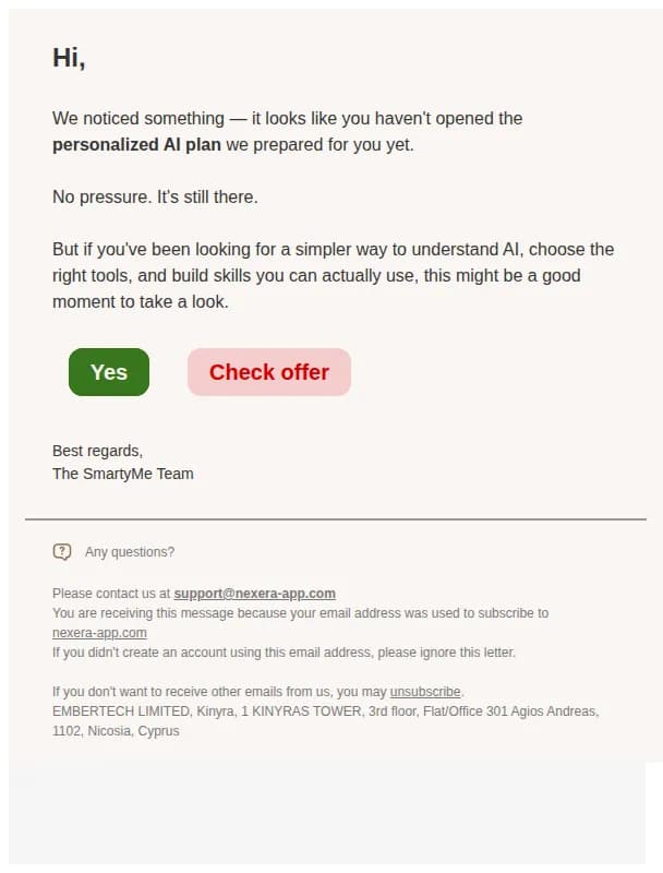 Nexera email: You might've missed this