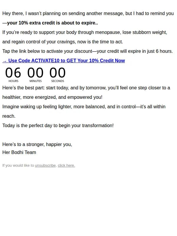 HerBodhi email: Re: quick fix before it’s gone