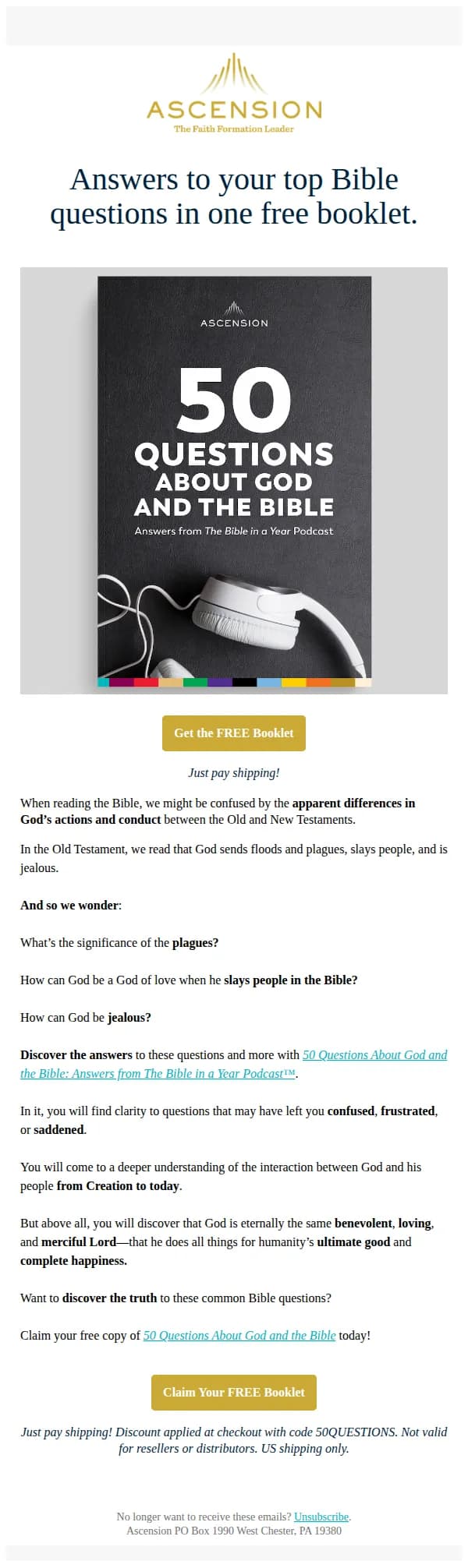 Ascension email: How can God be jealous?