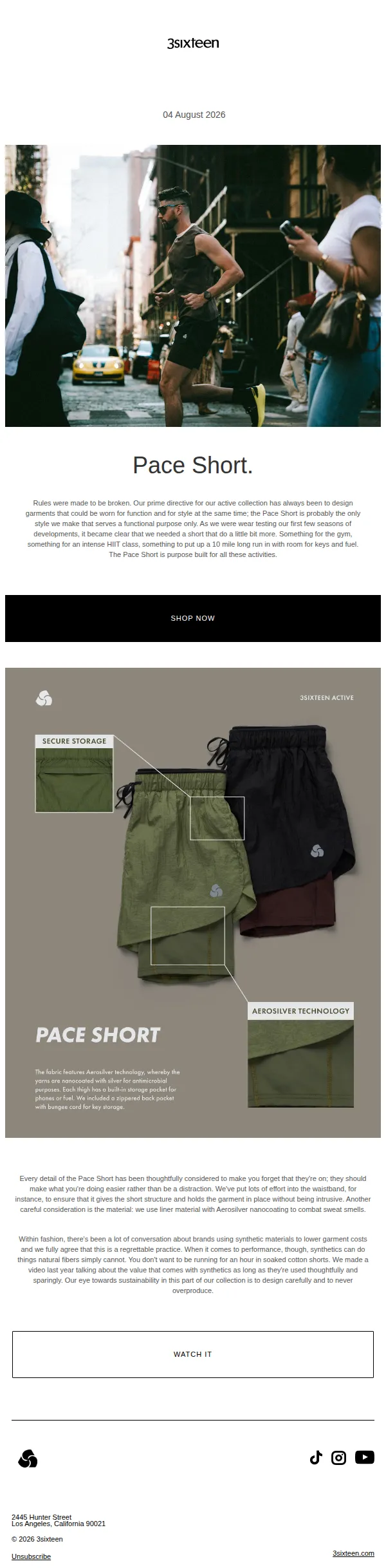 3sixteen email: Pace Shorts