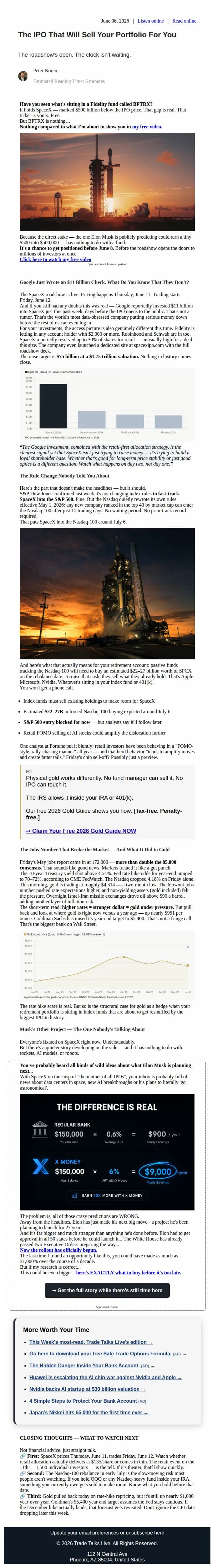 Trade Talks Live email: The IPO That Will Sell Your Portfolio For You
