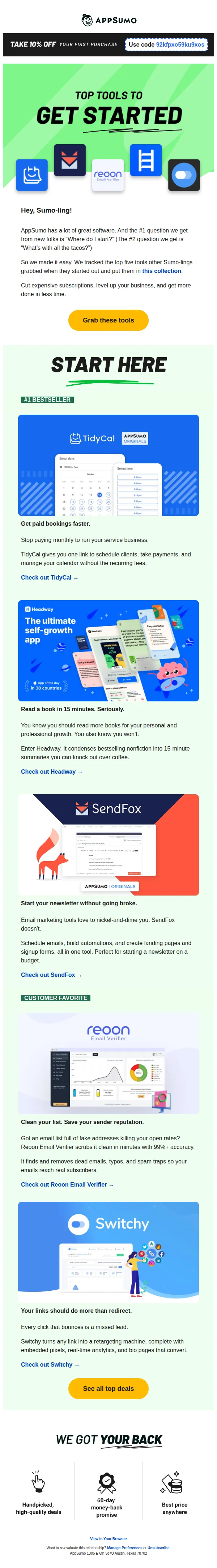 AppSumo email: You’re gonna want to get these