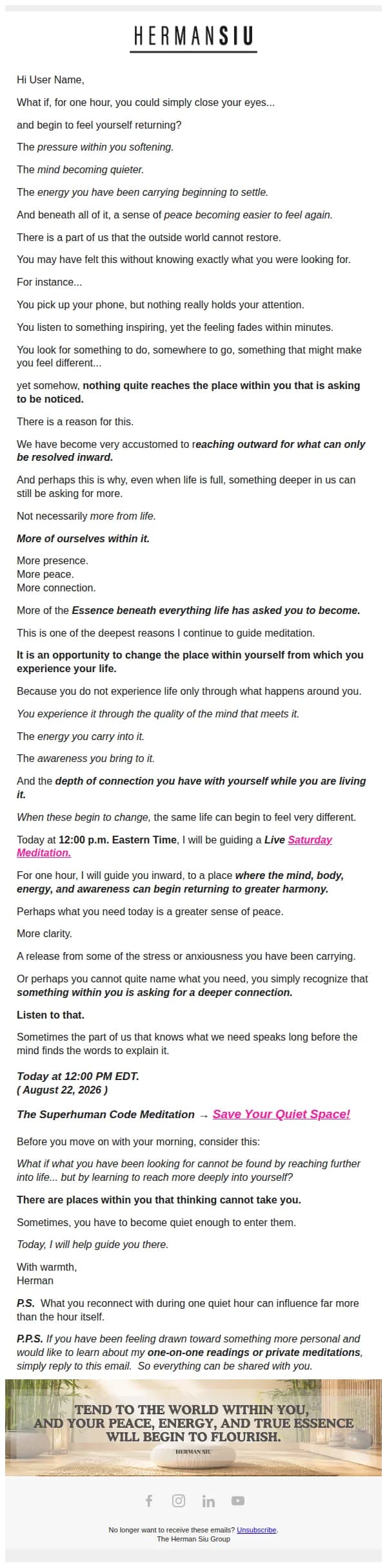 Herman Siu email: What If This Feeling Is Trying To Tell You Something?