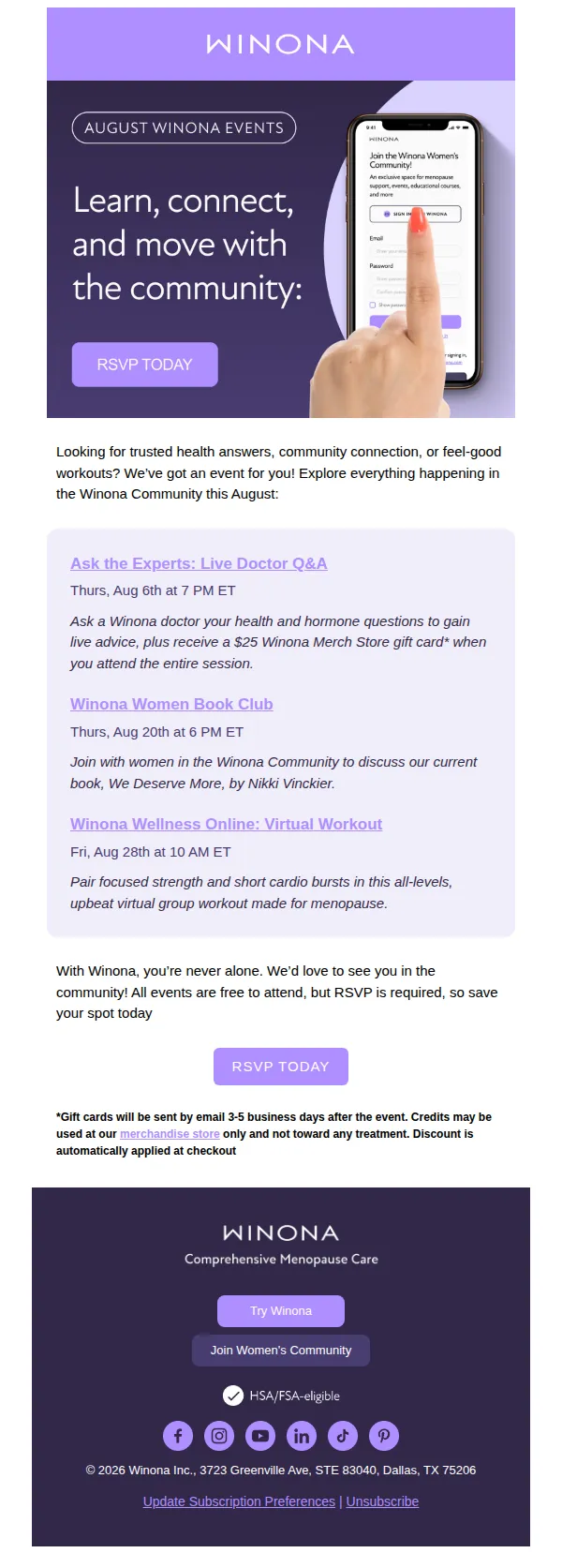 Winona email: Hey there, ask a doctor your hormone questions.