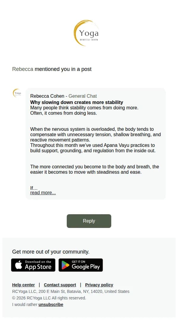 Applied Vayu Practice Lab email: Rebecca mentioned you in General Chat | Applied Vayu Practice Lab