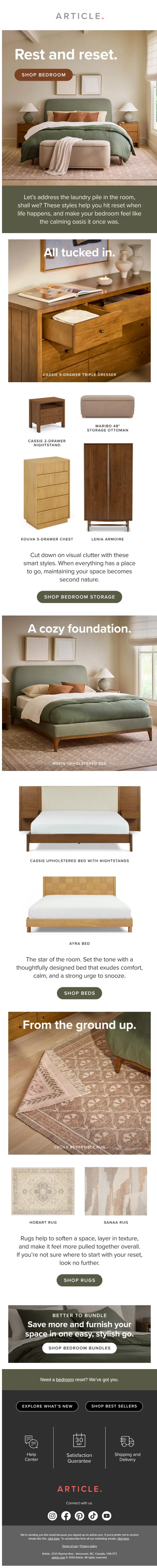 Article email: Bedroom reset