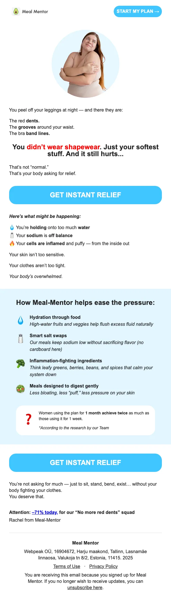 Meal Mentor email: Why even your comfiest clothes leave marks