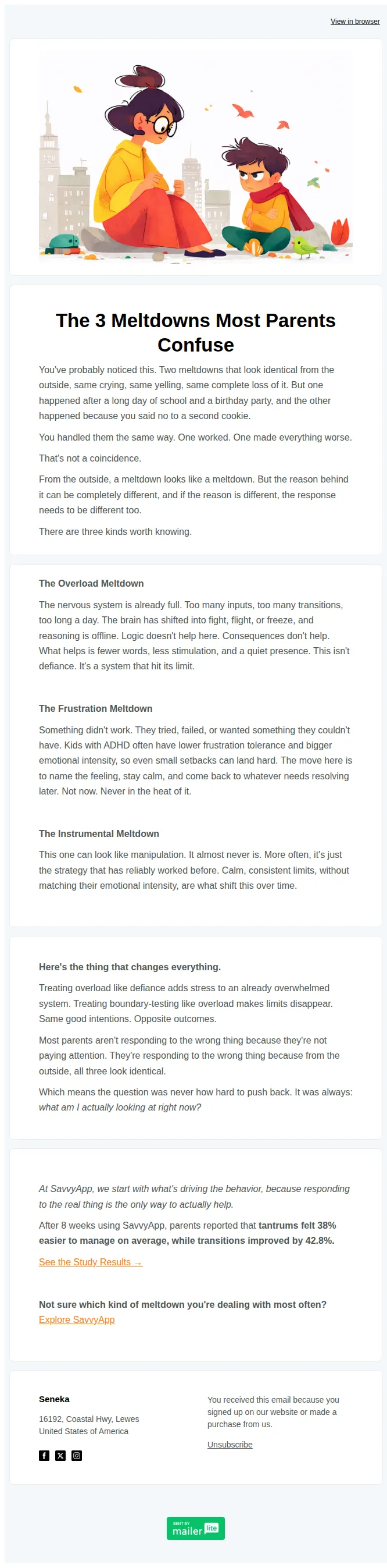 Savvy App email: The 3 Meltdowns Most Parents Confuse